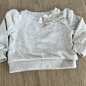 Janie and Jack Kristian Loren dot bow sweatshirt
